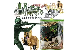 Vojenská základna – armádní figurky, tank, zbraně