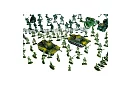Vojenská základna – armádní figurky, tank, zbraně