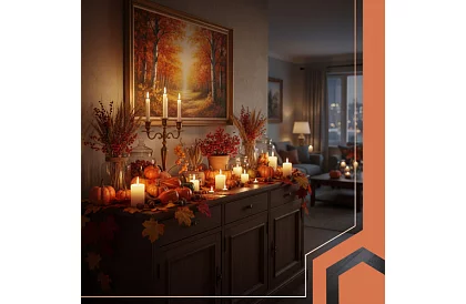 Podzimní umělé dekorace – 50 kusů