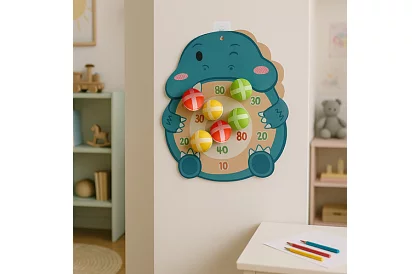 Arkádová střílečka na terč s dinosaury