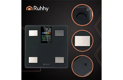 Elektronická analytická osobní váha do 226 kg – černá