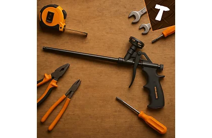 Kovová pistole na montážní pěnu - 320 mm