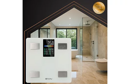 Elektronická analytická osobní váha do 226 kg - bílá