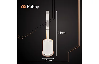Silikonový kartáč na toaletu – WC štětka, bílá