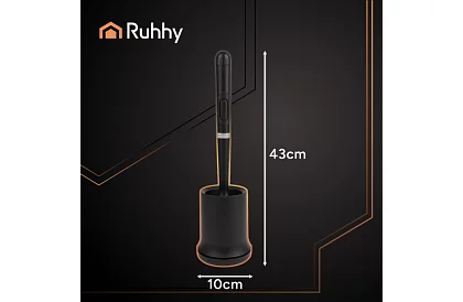 Silikonový kartáč na toaletu – WC štětka, černý