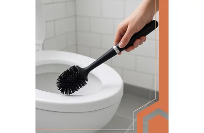 Silikonový kartáč na toaletu – WC štětka, černý