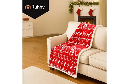 Silná deka s vánočním motivem 130 x 170 cm