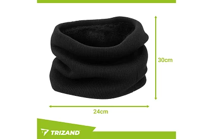 Teplý nákrčník – černý úplet