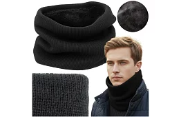 Teplý nákrčník – černý úplet