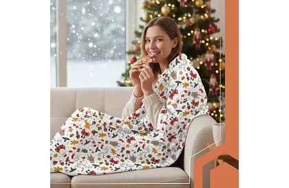 Dvojitá deka s vánočním motivem 150 x 200 cm