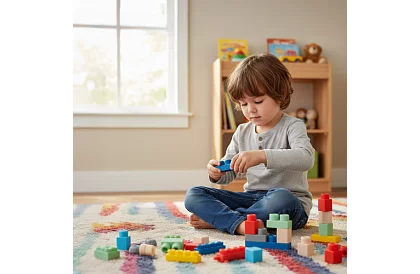 Gumové senzorické kostky pro děti – 80 kusů