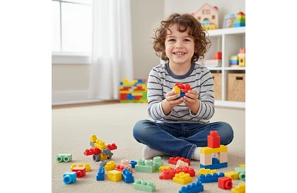 Gumové senzorické kostky pro děti – 80 kusů