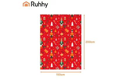Flanelová deka s vánočním motivem 150 x 200 cm