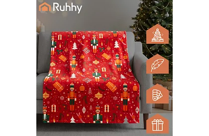 Flanelová deka s vánočním motivem 150 x 200 cm