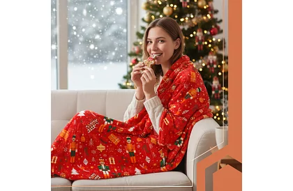 Flanelová deka s vánočním motivem 150 x 200 cm