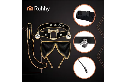 Kostým kočky 3 v 1 - černý