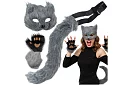 Karnevalový kostým kočky 4 v 1 – šedá