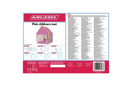 Dětský stan s LED osvětlením – růžový