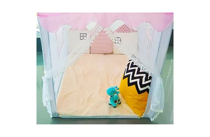 Dětský stan s LED osvětlením – růžový