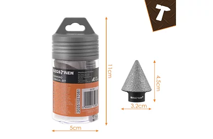 Diamantová kuželová fréza 35 mm, M14