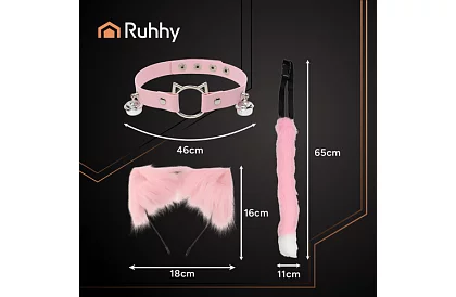 Kostým kočky 3 v 1 - růžový