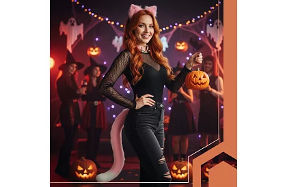 Kostým kočky 3 v 1 - růžový