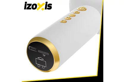 Bluetooth bezdrátový karaoke mikrofon – bílý