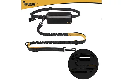 Běžecká ledvinka s vodítkem na psa + příslušenství