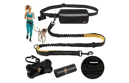 Běžecká ledvinka s vodítkem na psa + příslušenství