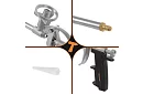 Montážní kovová pistole na pěnu s nastavitelným průtokem
