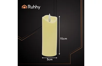 LED svíčka s efektem plamene 15×5 cm