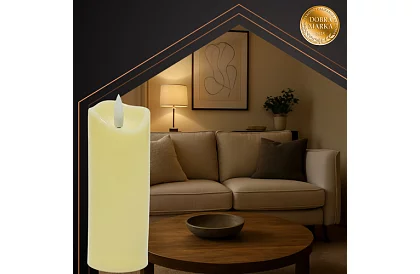 LED svíčka s efektem plamene 15×5 cm