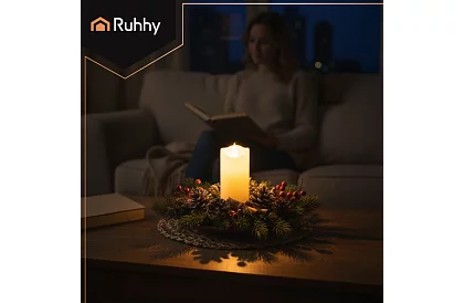 LED svíčka s efektem plamene 15×5 cm