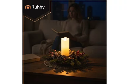 LED svíčka s efektem plamene 17 cm