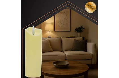 LED svíčka s efektem plamene 17 cm