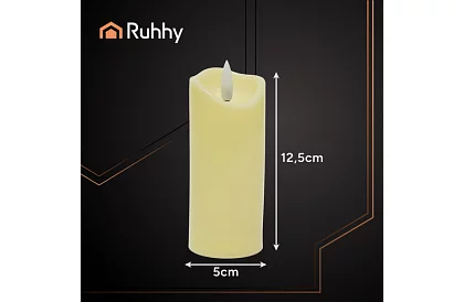 LED svíčky sada s efektem plamene 12,5 cm – 4 kusy