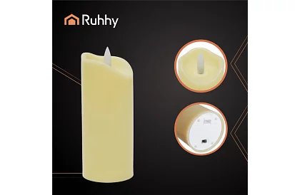 LED svíčky sada s efektem plamene 12,5 cm – 4 kusy