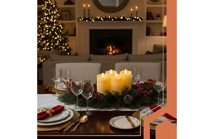 LED svíčky sada s efektem plamene 12,5 cm – 4 kusy