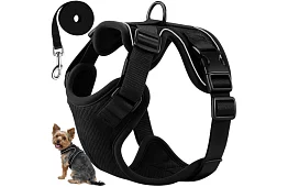 Beztlaký postroj pro psy a kočky s vodítkem – Velikost S