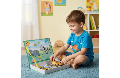 Magnetická puzzle knižka - Africká zvířata