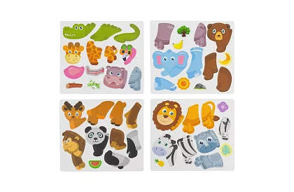 Magnetická puzzle knižka - Africká zvířata