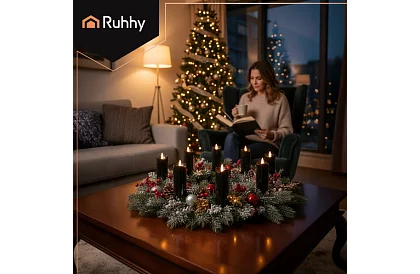 LED černé svíčky s efektem plamene 15 x 5 cm – sada 12 kusů