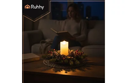 LED svíčka s efektem plamene 15×5 cm