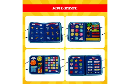 Vzdělávací senzorická kniha Montessori - modrá