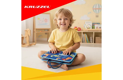 Vzdělávací senzorická kniha Montessori - modrá