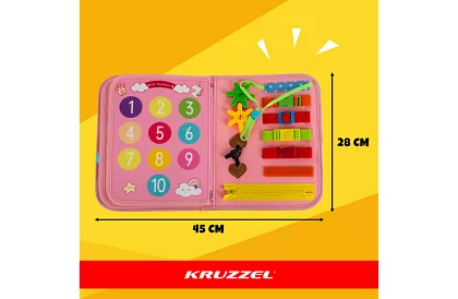 Vzdělávací senzorická kniha Montessori - růžová