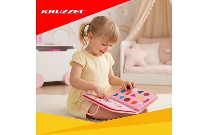 Vzdělávací senzorická kniha Montessori - růžová