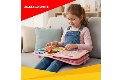 Vzdělávací senzorická kniha Montessori - růžová