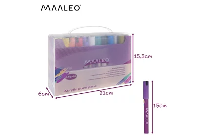 Akrylové dekorativní fixy – sada 36 barev