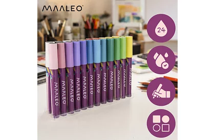 Akrylové dekorativní fixy – sada 24 barev